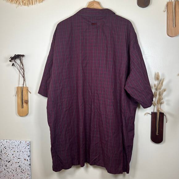 NWT Men's 4X FUBU Plaid Red and Green Button Down - Picture 2 of 4